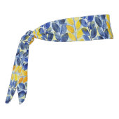 黄色と青の葉 タイヘッドバンド (回転270)