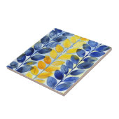 黄色と青の葉 タイル (側面)