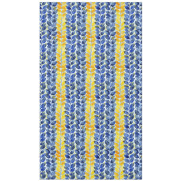 黄色と青の葉 テーブルクロス