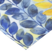 黄色と青の葉 テーブルクロス (アングル)