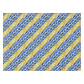 黄色と青の葉 テーブルクロス (正面(横))