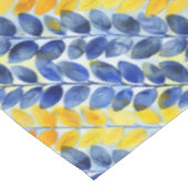 黄色と青の葉 テーブルクロス (アングル)