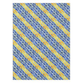 黄色と青の葉 テーブルクロス (正面)