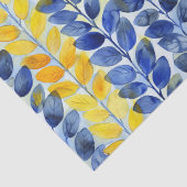 黄色と青の葉 薄葉紙 (詳細)