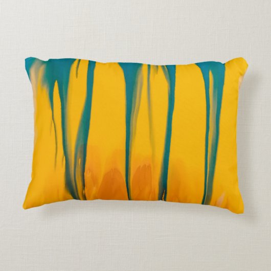 黄色と青の衣装 アクセントクッション (裏面)