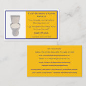 黄色と青の配管設備サービストイレ 名刺 (正面/裏面)