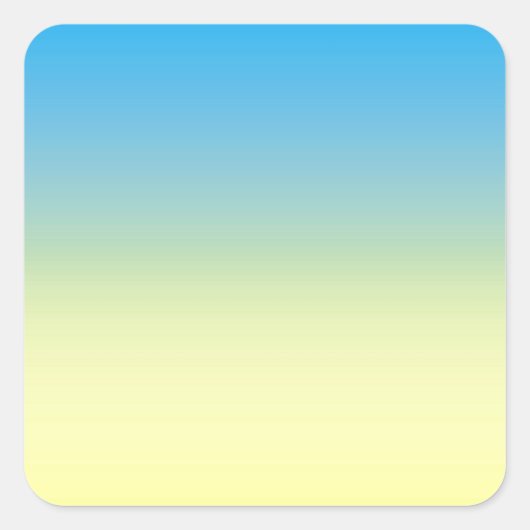 黄色と青の2トーン スクエアシール (正面)