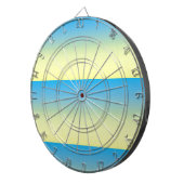 黄色と青の2トーン ダーツボード (正面右)