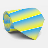 黄色と青の2トーン ネクタイ (ロール)