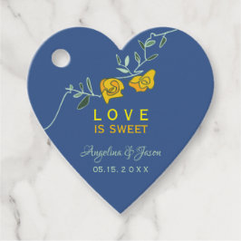 黄色と青結婚の フェイバータグ