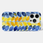 黄色と青色の葉 Case-Mate iPhoneケース (裏面 (横))