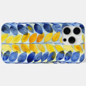 黄色と青色の葉 Case-Mate iPhoneケース (裏面 (横))