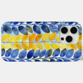 黄色と青色の葉 Case-Mate iPhoneケース (裏面 (横))