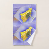 黄色と青 バスタオルセット (ハンドタオル)