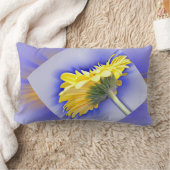 黄色と青 ランバークッション (ブランケット)