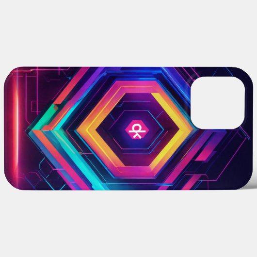 黄色と青 Case-Mate iPhoneケース (裏面 (横))