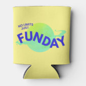 黄色と青No limitsジャストファンデイクーラーボックス 缶クーラー (正面)