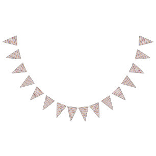 黄色と鮮やかオレンジ色のクレートを特徴とするデザイン バンティングフラッグ