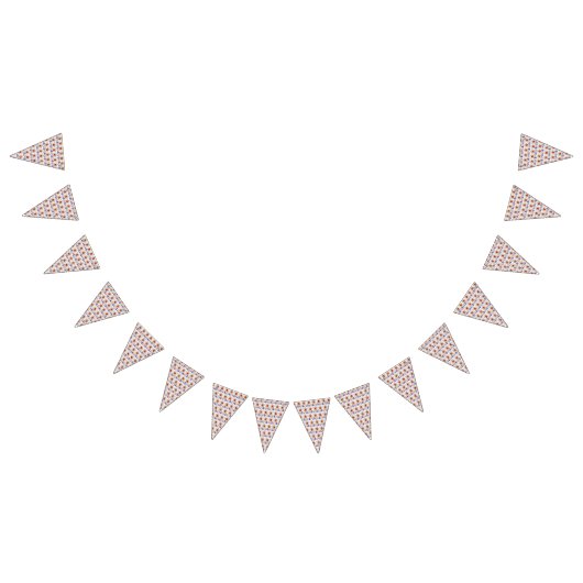 黄色と鮮やかオレンジ色のクレートを特徴とするデザイン バンティングフラッグ (全)