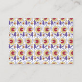 黄色と鮮やかオレンジ色のクレートを特徴とするデザイン プレイスカード (裏面)