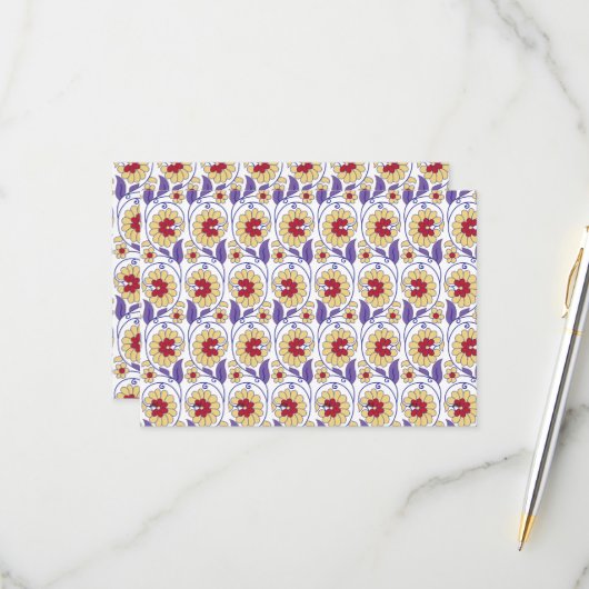 黄色と鮮やかオレンジ色のクレートを特徴とするデザイン 出欠カード (正面/裏面インサイチュ)