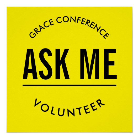 黄色と黒がボランティアに声をかけます ポスター (正面)