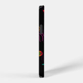 黄色と黒と茶色の魚のシームレスパターン。抽象的 iPhoneケース (右側面)