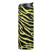 黄色と黒のアニマルプリントストライプ タンブラー (回転左)