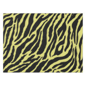 黄色と黒のアニマルプリントストライプ テーブルクロス (正面(横))