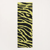 黄色と黒のアニマルプリントストライプ ヨガマット (裏面)