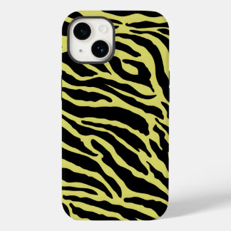 黄色と黒のアニマルプリントストライプ Case-Mate iPhone 14ケース