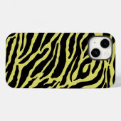 黄色と黒のアニマルプリントストライプ Case-Mate iPhoneケース (裏面 (横))