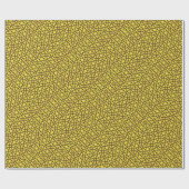 黄色と黒のアラベスク ラッピングペーパー (フラット)