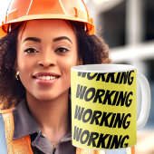 黄色と黒のオフィスギフト コーヒーマグカップ