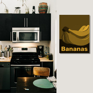黄色と黒のキッチンの壁の装飾 – ポスター