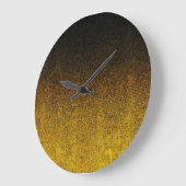 黄色と黒のグリッターグラデーション ラージ壁時計 (傾斜)