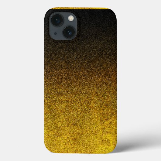 黄色と黒のグリッターグラデーション Case-Mate iPhoneケース (裏面)