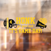 黄色と黒のサッカーと応援の窓の固定 ウィンドウサイン (シート2)