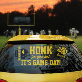 黄色と黒のサッカーと応援の窓の固定 ウィンドウサイン