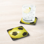 黄色と黒のサッカー。 コースター (右側)