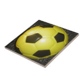 黄色と黒のサッカー。 タイル (側面)