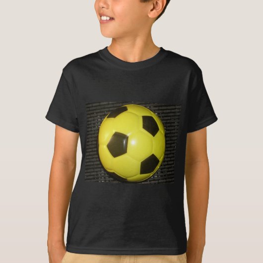 黄色と黒のサッカー。 Tシャツ (正面)