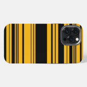 黄色と黒のストライプパターン iPhoneケース (裏面横)