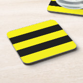 黄色と黒のストライプ コースター (左側)