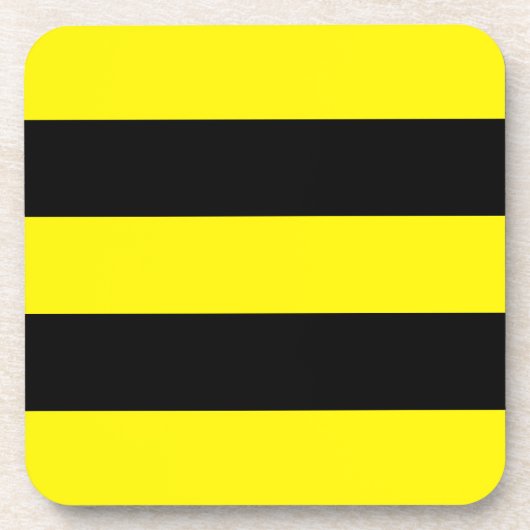 黄色と黒のストライプ コースター (正面)