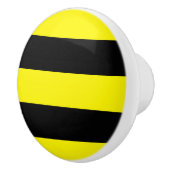 黄色と黒のストライプ セラミックノブ (右)