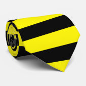 黄色と黒のストライプ ネクタイ (ロール)