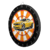 黄色と黒のスポーツカー ダーツボード (正面右)