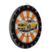 黄色と黒のスポーツカー ダーツボード (正面左)