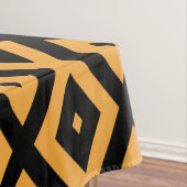 黄色と黒のダイヤモンドパターン テーブルクロス (インサイチュ)